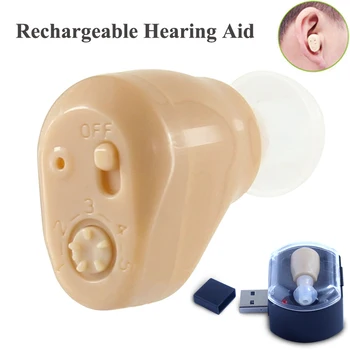 Protable Mini Reglabil auditiv USB Reîncărcabilă Invizibil Audiere Amplificator de Sunet Ureche Amplificator auditiv pentru Hipoacuzie