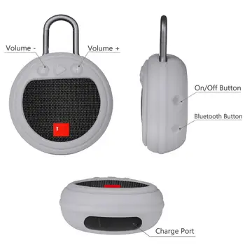 Protable Silicon de Protecție la Șocuri Caz Anti-zero Durabil Ridice tocul Maneca Pentru Difuzor Bluetooth JBL Clip 3