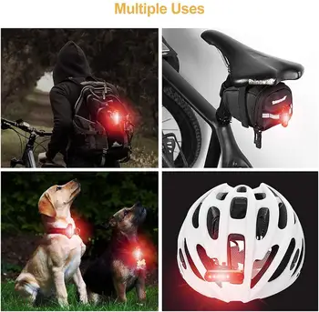 Protable USB Reîncărcabilă LED Biciclete Coada Lumina Strălucitoare de Biciclete din Spate de Siguranță cu Bicicleta Lanterna Built-in Baterie cu Litiu 4 Moduri
