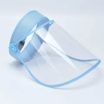 Protector de Ecran Transparent Detasabil Cu Capac de Protecție Anti-ceață Virus Față Ecrane de Vânt cu Pălăria Sask