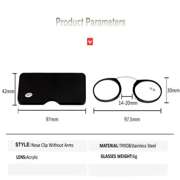 PROXENET 2019 Clip Nas Ochelari SOS Mini Portabil de Ochelari de Citit, de Înaltă Calitate, Mărire Presbyopic Sticlă Bărbați Femei +1.0 +3.5