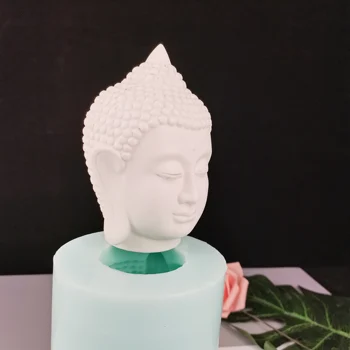 PRZY 3D Mare Buddha Mucegai Silicon Matrite lumanari Handmade Soap Mould Cap de Buddha Matrite Fondant Lut Rasina Matrite Lumânare Mucegai