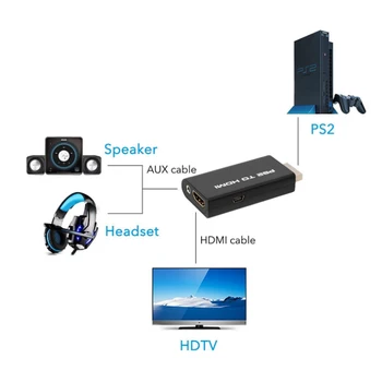 PS2 Afișare pentru Cablu HDMI Convertor Adaptor Audio de Ieșire de Joc pentru Adaptor HDMI pentru Sony PlayStation 2 SP2 HDTV Andorid TV Box