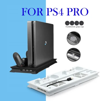 PS4 PRO radiatorul de Bază Verticale Cooler Stand Dual Controller de Încărcare de Andocare Pentru PlayStation4 Pro Consola Ventilatorului de Răcire Accesorii