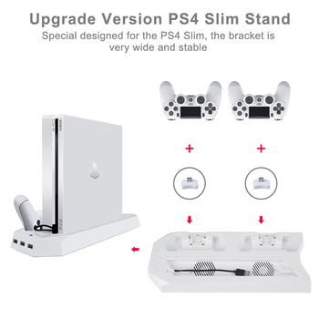 PS4 Slim Ultrathin de Încărcare radiatorul de Răcire Ventilator Cooler Dual Controller Încărcător Stație de Încărcare Ventilatorului de Răcire Jocuri Accesorii