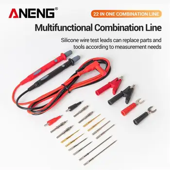 PT1028 22 in 1 Multi-funcție Multimetru Duce Combinație de Testare Cablu Pen Kit Multimetru Ac Punct Sonda de Testare Conduce Pini