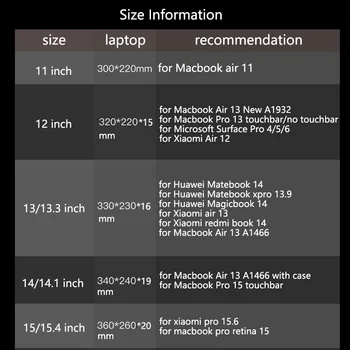 PU Caz Laptop Maneca 12 13 14 15 inch pentru Macbook air Xiaomi Pro 13.3