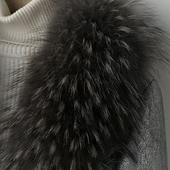 Pudi naturale reale haină de blană de iepure jacheta cu guler de blană de raton vesta 2020 iarna noi blană de sex feminin hanorac șanț CT071