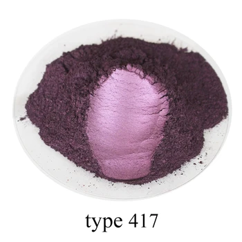 Pudră de mică de Pigment Praf de Perla Pearlized Stralucire Vopsea pe bază de Acril pentru Arte Vopsea Auto Săpun Fard de Ochi Vopsea de 50g Tip 417 Trandafir Violet