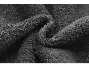 Pulover De Iarna Pentru Bărbați Cald Gros Cu Gluga Cardigan Cu Dungi Mozaic Hanorace Sweatercoat Bărbați De Lână Cașmir Linie Fermoar Fleece Straturi