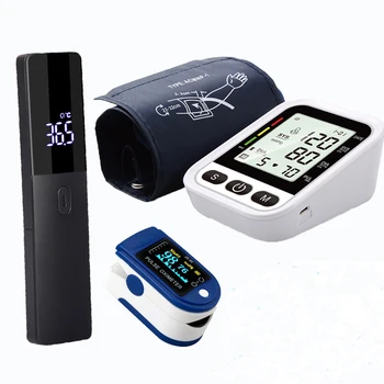 Pulsoximetru Deget Monitor De Presiune Sanguina Brat Tensiometru Sphgmomanometer Fără Contact Digital Termometru Infrarosu De Îngrijire A Sănătății