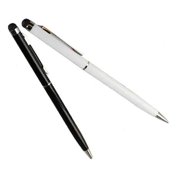 Punctul Stylus Capacitiv Touch de Metal Stylus Pen Touch Pentru ipad, pentru iphone 2 in 1 Touch Screen Stylus gel ink pen 50pcs/lot