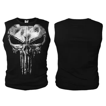 Punisher Costume Cosplay Craniu Vesta Rezervor de Top Daredevil T-shirt din Bumbac tricou
