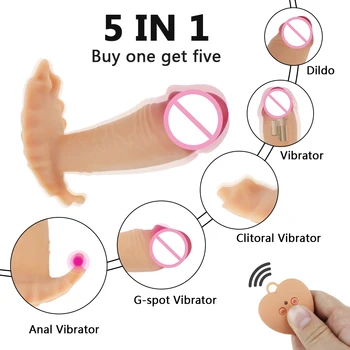 Purta Dildo Vibrator Chilotei Jucării Sexuale pentru Femei pentru Orgasm Masturbator punctul G și Clitorisul Stimula Control de la Distanță Jucării pentru Adulți pentru Incepatori
