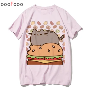 Pusheen tricou femei pisica de sex feminin top t-shirt tricou de desene animate drăguț tricouri coreeană plus dimensiune casual grafic ' 90 harajuku