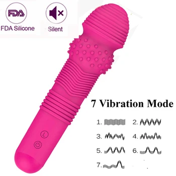 Puternic 7 Viteze Vibratoare Wand Massager Vibratiing Jucarii Sexuale Pentru Femei Vaginale Butt Plug Din Silicon Sex Produsele Masturbatior