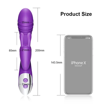 Puternic G-Spot Vibrator Rabbit Stimulator Clitoris Reîncărcabilă aparat de Masaj penisului Penis artificial Jucarii Sexuale Vibratoare sex Feminin pentru Femei Adulți