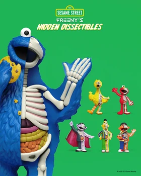 Puternic Jaxx Sesame Street semi anatomice orb cutie Limitat tendință figura Jucărie Desktop masina montat accesorii cadou