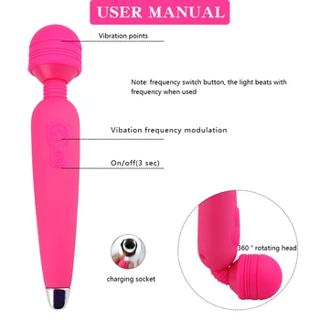 Puternic Oral pasarici rase Analsex Masturbator AV Magic Vibratoare USB Reîncărcabilă Vibrator Corp Masaj pentru Adulti Pizde Jucarii Sexuale pentru Femei
