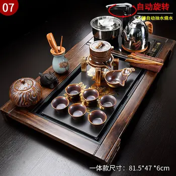 Puternic Piatră Kung fu Set de Ceai din Lemn Masiv Tava de Ceai Set Complet Automată cu Apă Plita cu Inducție