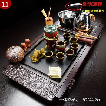 Puternic Piatră Kung fu Set de Ceai din Lemn Masiv Tava de Ceai Set Complet Automată cu Apă Plita cu Inducție