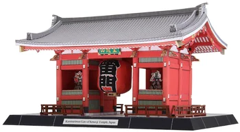 Puzzle 3D hârtie model de clădire lume jucărie mare arhitectura Japonia Kaminarimon principal Thunder Poarta Budist Templul Sensoji