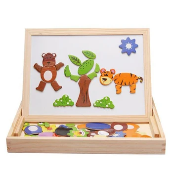 Puzzle Desen Bord engleză Scrisoare Alfabet de Învățare și Educație Jucarii pentru Copii Animale Puzzle Magnetic Desen Puzzle Jucarii