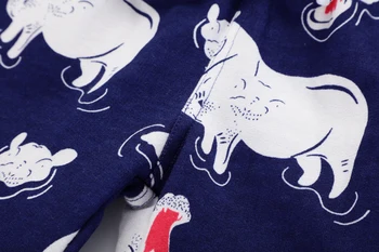 Puțin Maven Noi De Vară Pentru Copii Hipopotam Albastru Imprimate De Calitate Din Bumbac Tricotate Cordon Băieți Casual Elastic Talie Pantaloni Scurți