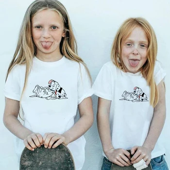 Puțin Reperat De Câini De Imprimare Tricou De Vara Pentru Copii 101 Dalmatieni Partea De Sus Tee Casual Copil Fată Băiat Adult, Unisex, Tricouri Famliy Uite