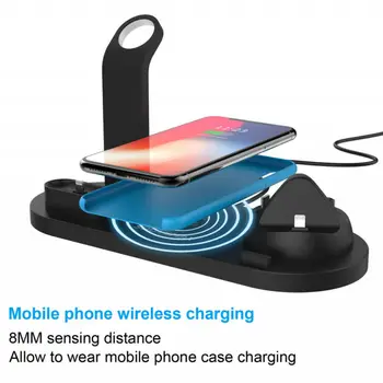 PYMH Încărcător Wireless Stand 3 in1 Qi fără Fir, Încărcare Rapidă Titularul Stație Pentru Apple Watch Airpods iPhone Telefon Mobil Căști
