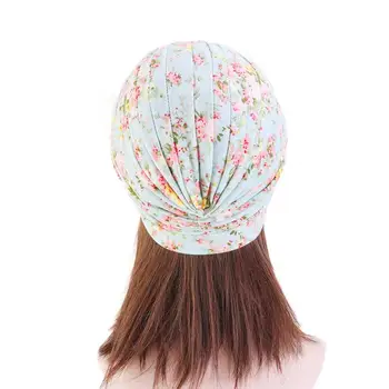 Pălărie De Flori Femeilor Musulmane Chimioterapie Capac India Pălărie Pierderea Parului Pălărie Cutat Văl Turban Capace Imprimate Islamic Capota Căciuli Chelioși