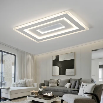Pătrat alb cu Led-uri Moderne Candelabru lustre Pentru Living Dormitor Camera de Studiu Home Deco AC85-265V candelabru de iluminat