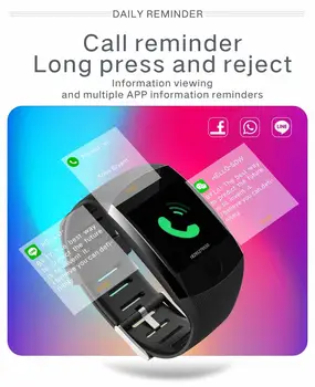 Q11 Inteligent Ceas rezistent la apa de Fitness Brățară Mare Ecran Tactil OLED Mesaj de Ritm Cardiac Timp Smartband Activitate Tracker ceas sport