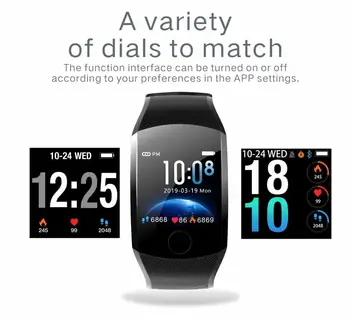 Q11 Inteligent Ceas rezistent la apa de Fitness Brățară Mare Ecran Tactil OLED Mesaj de Ritm Cardiac Timp Smartband Activitate Tracker ceas sport