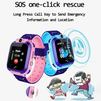 Q12 Copii Ceas Inteligent SOS de Telefon Ceas Smartwatch Cu Sim Card Pentru Fete Baieti rezistent la apa IP67 Cadou Pentru Android IOS