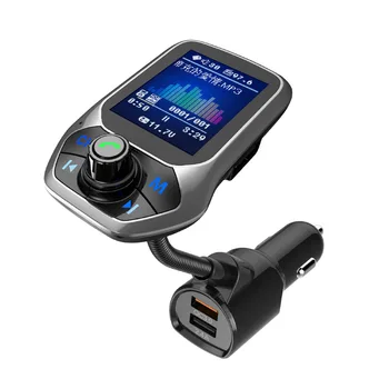 QC3.0 Telefon Încărcător Rapid de Încărcare Încărcător Inteligent cu Ecran Color Auto Hands-free Bluetooth music player MP3 FM transmitter