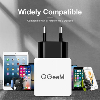 QGEEM QC 3.0 USB Încărcător de Fibre Desen Quick Charge 3.0 Rapid Incarcator Telefon Portabil Adaptor de Încărcare pentru iPhone Xiaomi Mi9 UE NE