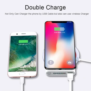 Qi Wireless Charger Power Bank 10000mAh Pentru iPhone X 8 Plus Samsung S8 S9 Plus Wireless Charging pad Portabil Baterie Externă
