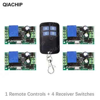 QIACHIP 433Mhz Universal Wireless de Control de la Distanță Comutator AC 110V 220V 1 Canal Releu Modulul de Receptor și RF Transmițător 433 Mhz