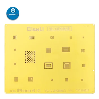 QianLi 2D Plasă de Oțel de Aur BGA Reballing Șablon Șablon pentru iPhone 6 7 8 XS NAND PROCESOR Placa de baza Lipit de Reparare