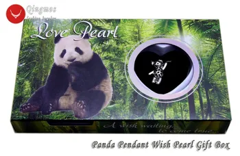 Qingmos Trendy Doresc Perla 14*24mm Panda Cușcă Coliere Colier pentru Femei și Stridii Dragoste Pearl Pandantiv & Colier Lanț-who3651