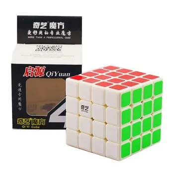 QIYI Cub 4x4x4 4x4 62mm Puzzle Cub Alb-Negru Profesionale Viteza Cub Magico Jucărie de Învățământ Pentru Copii Cube