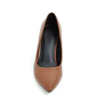 QUTAA 2020 Femei Pompe de Piele Pu se Potrivesc Subliniat Toe Pantofi pentru Femei de Moda Platformslip pe Casual Pantofi de Nunta Dimensiune 34-43