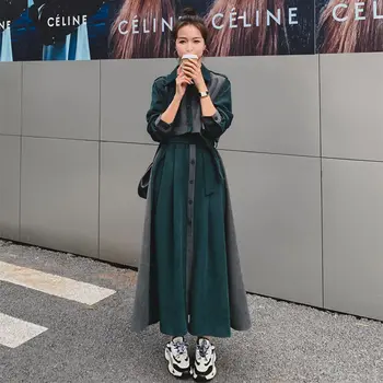 QWEEK coreeană de Moda Rochie de Toamna Iarna 2021 Femei Streetwear Japonez Harajuku Maneca Lunga Rochie Midi Red Plus Dimensiune Rochii