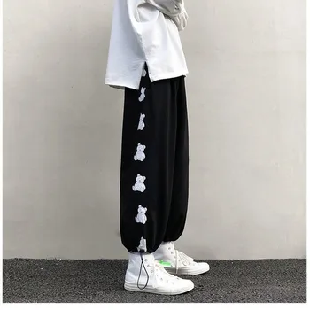 QWEEK Iarna Catifea Harajuku pantaloni de Trening Femei Jogging Supradimensionate, Pantaloni Sport de Cald, Plus Dimensiune Pantaloni Stil coreean Piesa Pantaloni
