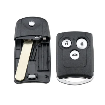 QWMEND 3 Butoane de la Distanță Masina Flip Key Fob Caz Coajă de Upgrade Pentru Honda Civic pentru Accord Jazz CRV cheie Auto shell