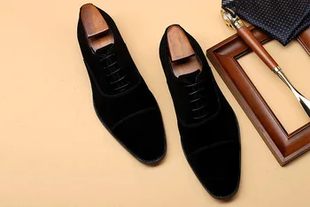 QYFCIOUFU Noua Moda piele de Căprioară Autentice de Vacă din Piele Pantofi eleganți Bărbați Subliniat Toe Pantofi Rochie Respirabil Mire Pantofi de Nunta