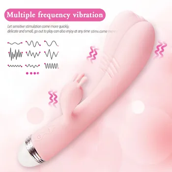 Rabbit Vibrator Vibrator din Silicon Stimulator Clitoris Vibratoare pentru Femei Impermeabil Femeie Masturbari Jucarii Sexuale pentru Adulți