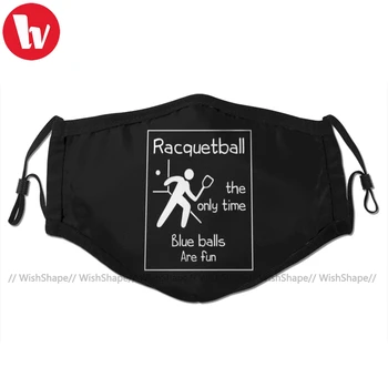Racquetball Gura Masca de Fata Racquetball Singura Dată când Bilele Sunt Distractiv Masca Faciala Kawai Rece cu 2 Filtre pentru Adulți