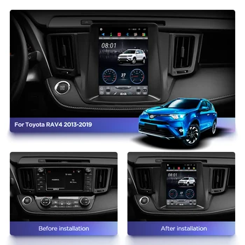 Radio auto Multimedia Navigatio Video Player Pentru Toyota RAV4 2013-2019 Tesla stil Ecran Vertical Stereo Nr. 2 din Android 9.1